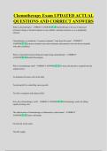 Chemotherapy Exam UPDATED ACTUAL  QUESTIONS AND CORRECT ANSWERS