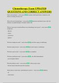 Chemotherapy Exam UPDATED  QUESTIONS AND CORRECT ANSWERS