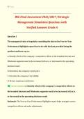 BSG Final Assessment 2026&sol;2027 &vert; Business Strategic Management Simulation Questions with Verified Questions and Answers &vert; Get HighScore &vert; Instant Download