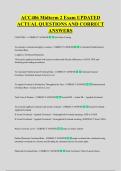 ACC406 Midterm 2 Exam UPDATED  ACTUAL QUESTIONS AND CORRECT  ANSWERS