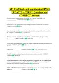 api 1169  Bundled Exam Questions WITH  CORRECT Answers