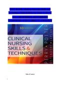 Clinical Nursing Skills & Techniques&comma; 10th Edition &vert; Anne G&period; Perry &mdash; Complete Chapter 1&ndash;43 Test Bank&comma; Verified Q&A