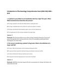 Introduction to Pharmacology Comprehensive Exam &lpar;NSG 318&rpar; 2026 &ndash; GCU