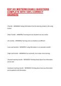 EDP 301 MIDTERM EXAM 2 QUESTIONS COMPLETE WITH 100&percnt; CORRECT ANSWERS