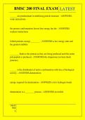 BMSC 200 FINAL EXAM QUESTIONS AND ANSWERS 2026 - 2027