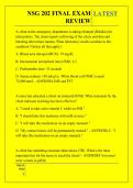 NSG 202 FINAL EXAM  REVIEW QUESTIONS AND ANSWERS 2026 - 2027