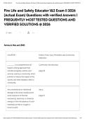Fire Life and Safety Educator 1&2 Exam &vert;&vert; 2026 &lpar;Actual Exam&rpar; Questions with verified Answers &vert; FREQUENTLY MOST TESTED QUESTIONS AND VERIFIED SOLUTIONS &commat; 2026