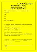 FLORIDA  JURISPRUDENCE  PRACTICE EXAM QUESTIONS AND ANSWERS 2026 - 2027