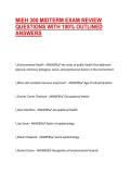 MIEH 300 MIDTERM EXAM REVIEW QUESTIONS WITH 100&percnt; OUTLINED ANSWERS