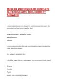 MIEH 300 MIDTERM EXAM COMPLETE QUESTIONS WITH 100&percnt; CORRECT ANSWERS