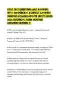 COSO TEST QUESTIONS AND ANSWERS WITH 100 PERCENT CORRECT ANSWERS VERIFIED COMPREHENSIVE STUDY GUIDE 2026 QUESTIONS WITH VERIFIED ANSWERS GRADED A&plus;