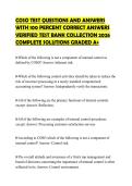 COSO TEST QUESTIONS AND ANSWERS WITH 100 PERCENT CORRECT ANSWERS VERIFIED TEST BANK COLLECTION 2026 COMPLETE SOLUTIONS GRADED A&plus;