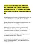 COSO TEST QUESTIONS AND ANSWERS WITH 100 PERCENT CORRECT ANSWERS VERIFIED ACTUAL EXAMINATION PAPER 2026 QUESTIONS WITH ANSWERS GRADED A&plus;