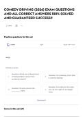 COMEDY DRIVING &lpar;2026&rpar; EXAM QUESTIONS AND ALL CORRECT ANSWERS 100&percnt; SOLVED AND GUARANTEED SUCCESS&excl;&excl;