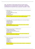 ARE &lpar;ARCHITECT REGISTRATION EXAMINATION&rpar; COMPLETE EXAM QUESTIONS WITH 100&percnt; VERIFIED ANSWERS PLUS RATIONALE&vert; ALREADY GRADE A&plus; 2026&period;