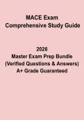 MACE Exam 2026 Comprehensive Study Guide PDF &vert; Medication Aide Certification Prep&comma; Questions & Answers