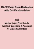 MACE Exam Cram PDF &vert; Medication Aide Certification Quick Review&comma; Questions & Answers