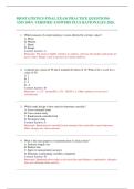 BIOSTATISTICS FINAL EXAM PRACTICE QUESTIONS AND 100&percnt; VERIFIED ANSWERS PLUS RATIONALES 2026&period;