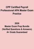 CPP Certified Payroll Professional Exam Practice PDF &vert; APA Master Test Questions & Answers