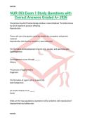 NUR 353 Exam 1 Study Questions with Correct Answers Graded A&plus; 2026