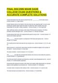 FINAL BSC2085 MIAMI DADE COLLEGE EXAM QUESTIONS & ACCURATE COMPLETE SOLUTIONS