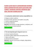 GUAM Allied Health Licensure Exam Preparation Questions and Answers