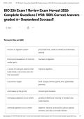 BIO 256 Exam 1 Review Exam Newest 2026 Complete Questions &vert; With 100&percnt; Correct Answers graded A&plus; Guaranteed Success&excl;&excl;