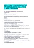 MDC 1 FINAL EXAM &lpar;ALEXANDER'S KAHOOT&excl;&rpar; QUESTIONS & ACTUAL CORRECT ANSWERS