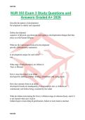 NUR 353 Exam 3 Study Questions and Answers Graded A&plus; 2026