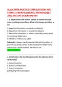 GUAM MPRE Practice Exam &ndash; Questions and Correct Answers
