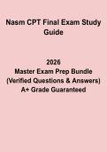 NASM CPT Final Exam Study Guide PDF &vert; Personal Trainer Certification Questions & Answers