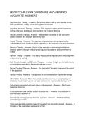 MSCP COMP EXAM QUESTIONS AND VERIFIED ACCURATE ANSWERS