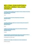 MDC 4 FINAL EXAM QUESTIONS & UPDATED CORRECT SOLUTIONS GRADED A&plus;