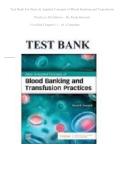 Test Bank for Basic & Applied Concepts of Blood Banking and Transfusion Practices 5th Edition by Paula R&period; Howard &lpar;Author&rpar; Complete Edition  All Chapters Covered Graded A&plus;