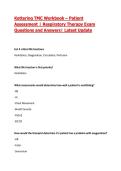 Kettering TMC Workbook &ndash; Patient Assessment &vert; Respiratory Therapy Exam Questions and Answers&vert; Latest Update 2026&sol;2027