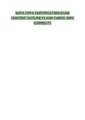 NAPA CPFA CERTIFICATION EXAM CONTENT OUTLINE FLASH CARDS 100&percnt; CORRECT&excl;&excl;