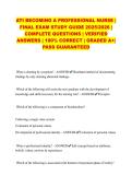 ATI BECOMING A PROFESSIONAL NURSE &vert; FINAL EXAM STUDY GUIDE 2025&sol;2026 &vert; COMPLETE QUESTIONS &vert; VERIFIED ANSWERS &vert; 100&percnt; CORRECT &vert; GRADED A&plus;&vert; PASS GUARANTEED