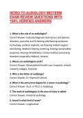 INTRO TO AUDIOLOGY MIDTERM EXAM REVIEW QUESTIONS WITH 100&percnt; VERIFIED ANSWERS
