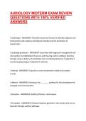 AUDIOLOGY MIDTERM EXAM REVIEW QUESTIONS WITH 100&percnt; VERIFIED ANSWERS