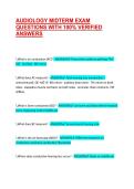 AUDIOLOGY MIDTERM EXAM QUESTIONS WITH 100&percnt; VERIFIED ANSWERS