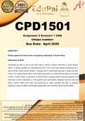 CPD1501 Assignment 2 &lpar;COMPLETE ANSWERS&rpar; Semester 1 2026 - DUE April 2026