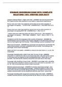 RYANAIR CONVERSION EXAM WITH COMPLETE SOLUTIONS 100&percnt; VERIFIED 2026-2027&excl;&excl;