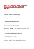 USA PEDS MIDTERM EXAM COMPLETE QUESTIONS AND 100&percnt; CORRECT ANSWERS