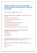 SHARP Foundation - Module 1 EXAM &lpar;2026&rpar; QUESTIONS AND &lpar;elaborated&rpar; WITH COMPLETE SOLUTIONS 
