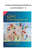 Test Bank For Child Development 9th Edition by Laura E&period; Berk Chapters 1 - 15 Graded A&plus;