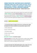 NR602 PEDIATRIC MIDTERM EXAM 2026&sol;2027 &ndash; VERIFIED PRACTICE TEST WITH ACTUAL-STYLE QUESTIONS&comma; CORRECT ANSWERS & DETAILED RATIONALES &vert; LATEST UPDATED VERSION