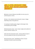 AQA A-LEVEL SOCIOLOGY FINAL PAPER 2026 SOLVED QUESTIONS GRADED A&plus; 