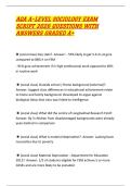 AQA A-LEVEL SOCIOLOGY EXAM SCRIPT 2026 QUESTIONS WITH ANSWERS GRADED A&plus;