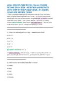 WALL STREET PREP EXCEL CRASH COURSE RETAKE EXAM &ndash; VERIFIED ANSWER KEY WITH STEP-BY-STEP SOLUTIONS &vert; A&plus; SCORE &vert; COMPLETE REVIEW GUIDE