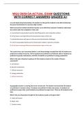 WGU D659 OA ACTUAL EXAM QUESTIONS WITH CORRECT ANSWERS GRADED A&plus;